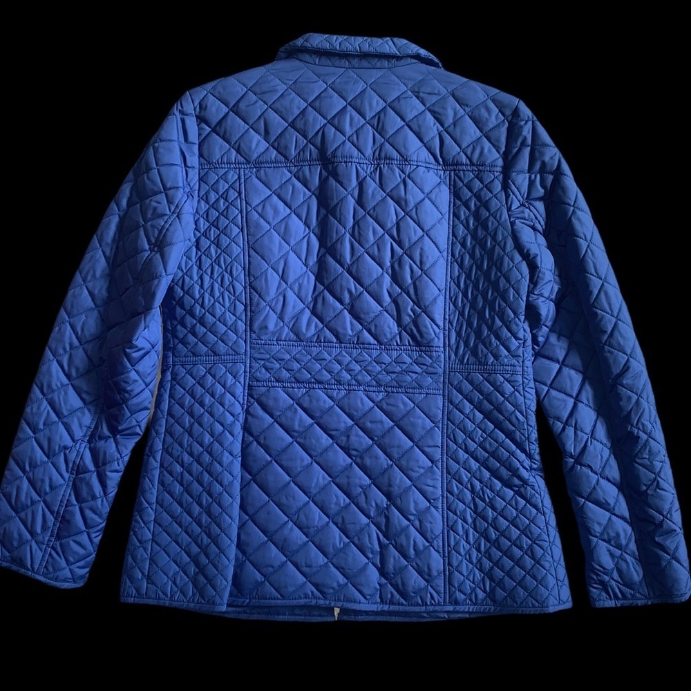 Charter Club Quilted Winter Coat Royal Blue - Picture 2 of 5
